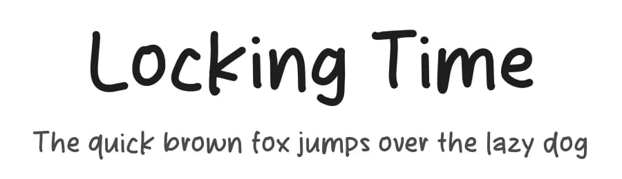 Locking Time by MJType — Script Handwritten Font