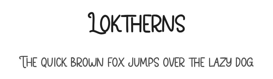 Loktherns by Maulana Creative — Script Handwritten Font