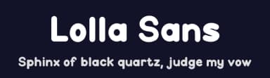 Lolla Sans by Tigadestd — Sans Serif Font — thumbnail 2