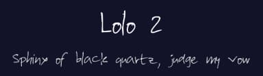 Lolo 2 by Laurent H. — Script Handwritten Font — thumbnail 2
