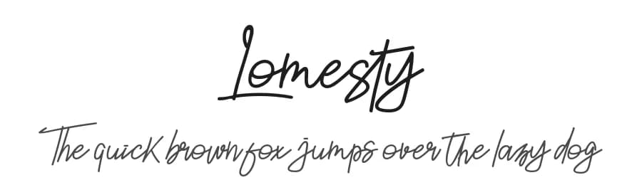 Lomesty by Seeyouletter std — Script Handwritten Font — preview 1
