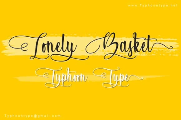 Lonely Basket Font by Typhoon Type™ — Script Handwritten Font