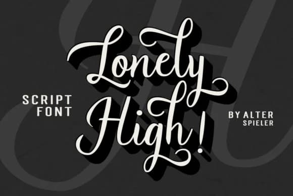 Lonely High Font by Alter Spieler — Script Handwritten Font
