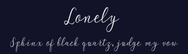 Lonely by Pollem Studio — Script Handwritten Font — thumbnail 2