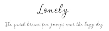 Lonely by Pollem Studio — Script Handwritten Font — thumbnail 1