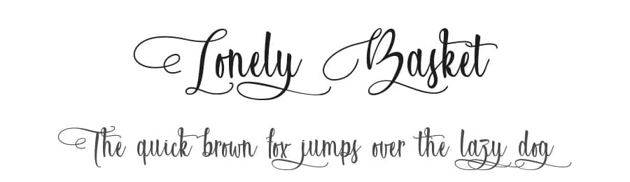 Lonely Basket by Typhoon Type - Suthi Srisopha — Script Handwritten Font