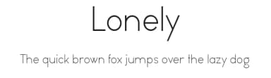 Lonely by Vladimir Nikolic — Sans Serif Font — thumbnail 1