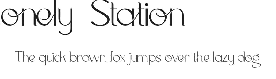 Lonely Station by Noah Type — Sans Serif Font