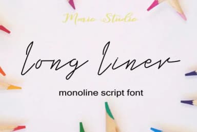 Long Liner Font by aminmario — Script Handwritten Font — thumbnail 1