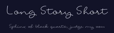 Long Story Short by Roland Huse Design — Script Handwritten Font — thumbnail 2
