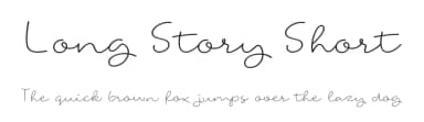 Long Story Short by Roland Huse Design — Script Handwritten Font — thumbnail 1