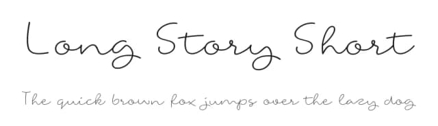 Long Story Short by Roland Huse Design — Script Handwritten Font
