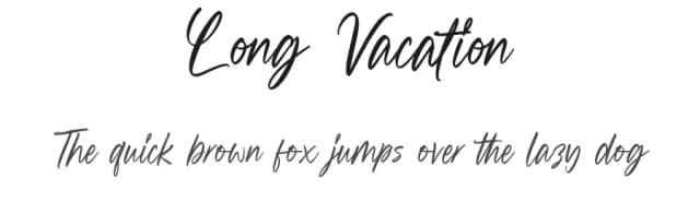 Long Vacation by Din Studio — Script Handwritten Font