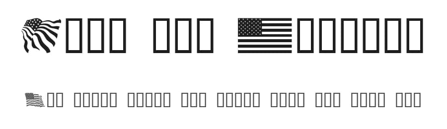 Look for America — Dingbats Font