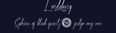 Lordsburg by Calligraphy Fonts — Script Handwritten Font — thumbnail 2