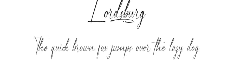 Lordsburg by Calligraphy Fonts — Script Handwritten Font