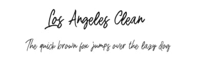 Los Angeles Clean by Bandit handmade — Script Handwritten Font — thumbnail 1