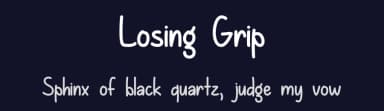 Losing Grip by Misti's Fonts — Script Handwritten Font — thumbnail 2