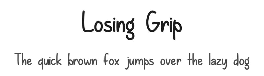 Losing Grip by Misti's Fonts — Script Handwritten Font