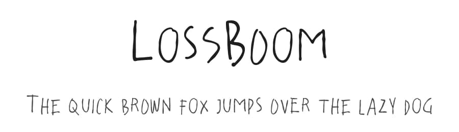 LossBoom by hati — Script Handwritten Font