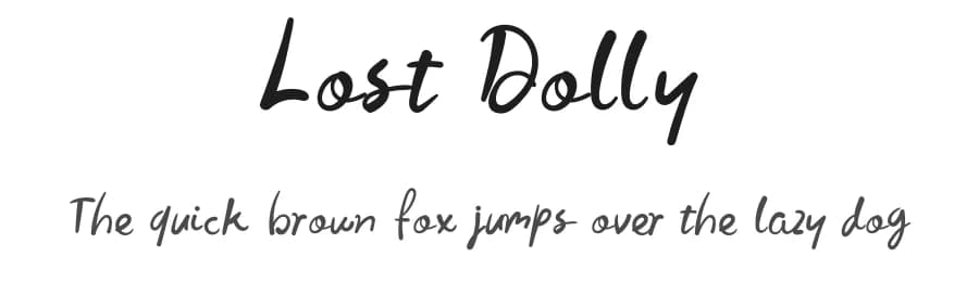 Lost Dolly by Eddy Goodboy — Script Handwritten Font