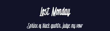 Lost Monday by Din Studio — Script Handwritten Font — thumbnail 2