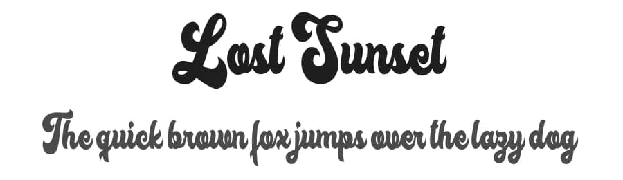 Lost Sunset by Billy Argel Fonts ® — Script Handwritten Font
