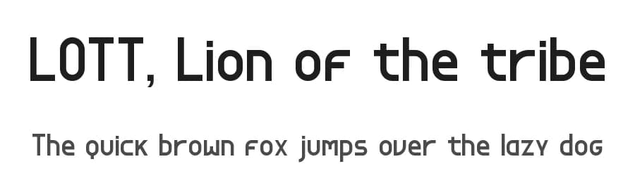 LOTT, Lion of the tribe by Vinicius W. de Carvalho Venâncio — Sans Serif Font