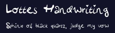 Lottes Handwriting by Lotte — Script Handwritten Font — thumbnail 2