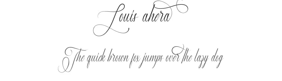 Louis Ahera by Calligraphy Fonts — Script Handwritten Font
