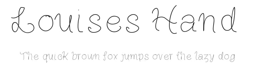 Louises Hand by The Autumn Rabbit — Script Handwritten Font