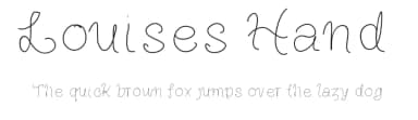 Louises Hand by The Autumn Rabbit — Script Handwritten Font — thumbnail 1