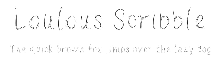 Loulous Scribble by The Autumn Rabbit — Script Handwritten Font