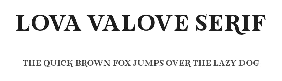 Lova Valove Serif by 7NTypes — Serif Font