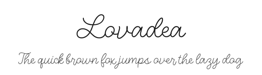 Lovadea by AminMario — Script Handwritten Font