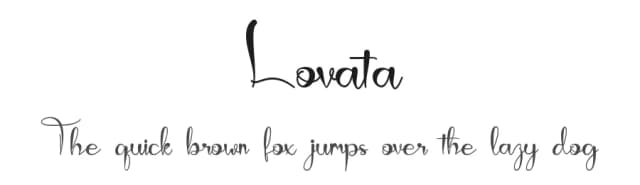 Lovata by Vincentius Kriswandono — Script Handwritten Font