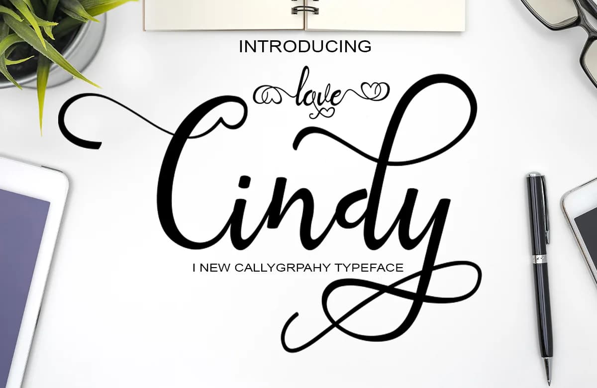 Love Cindy Script Font by art design — Script Handwritten Font — preview 1