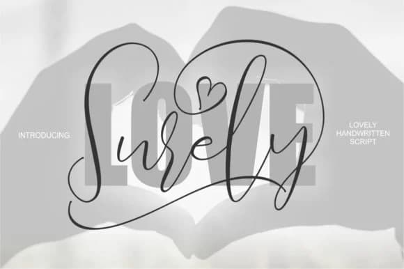 Love Surely Font by BONJOURTYPE — Script Handwritten Font
