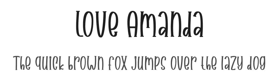 Love Amanda by Nirmala Creative — Script Handwritten Font