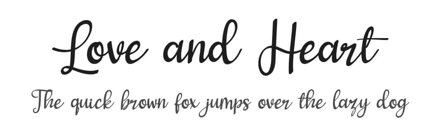 Love and Heart by Bearytype — Script Handwritten Font