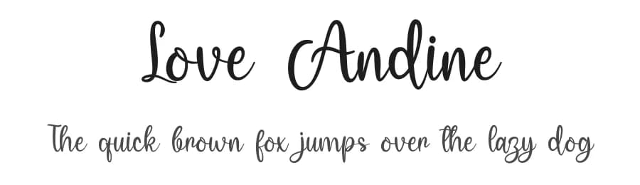 Love Andine by Letter Art Studio — Script Handwritten Font