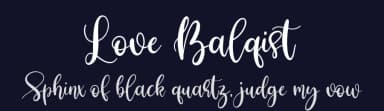 Love Balqist by Hamzah Muhamad Ihsan — Script Handwritten Font — thumbnail 2