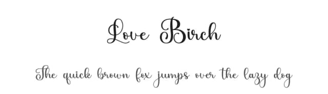Love Birch by Figstype — Script Handwritten Font