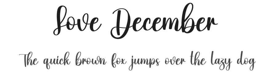 Love December by Scratchones — Script Handwritten Font