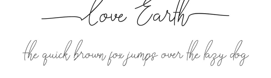 Love Earth by VinType — Script Handwritten Font