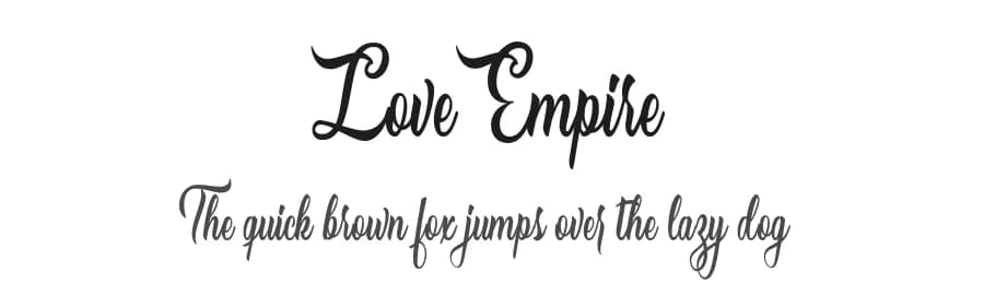 Love Empire by Billy Argel Fonts ® — Script Handwritten Font