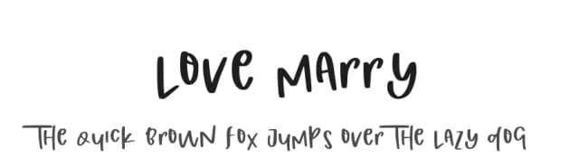 Love Marry by Mariyana — Script Handwritten Font