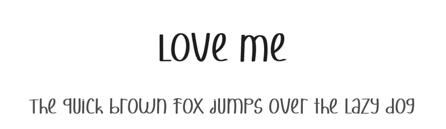 Love Me by Etik Fatimah — Script Handwritten Font