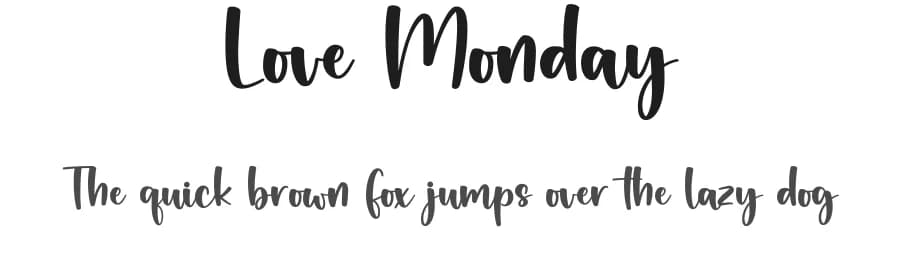 Love Monday by Graphix Line Studio — Script Handwritten Font