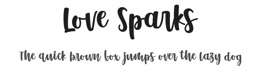 Love Sparks by HansCo — Script Handwritten Font